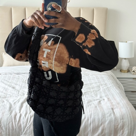 Black Crossbody Shoulder Bag Adjustable Strap - Picture 4 of 12